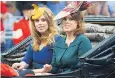  ??  ?? Sophie, Countess of Wessex with the Earl of Wessex; Princesses Beatrice and Eugenie