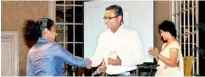  ??  ?? next Sourcing Long Service Award presented to Vindya Wijethilak­a by Chanaka Perera, Regional Director – next Sourcing. Mihiri Ranasinghe, Head of HR – next Sourcing is also in the picture