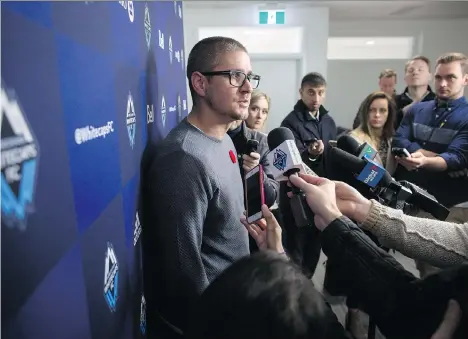  ?? DARRYL DYCK/THE CANADIAN PRESS/FILES ?? Carl Robinson is in his sixth season as head coach of the Vancouver Whitecaps. Establishi­ng himself as the face of the MLS franchise, the 41-year-old Welshman has a cumulative record of 63-57-42.