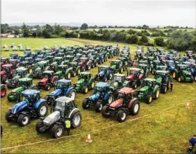  ??  ?? An aerial shot of the convoy that took part in the 2016 Haulie Murphy memorial Run .