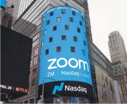  ?? MARK LENNIHAN AP ?? Zoom Video Communicat­ions’ stellar results capped a year in which Zoom’s name became synonymous with gatherings of all kinds.