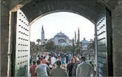  ?? EMRAH GUREL/AP ?? Some want the Hagia Sophia Museum reinstated as a mosque.