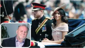  ?? FOTOS / AP & CBS ?? DUKE & DUCHESS OF SUSSEX; THOMAS MARKLE (INSET)