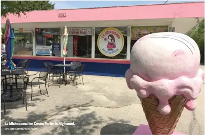  ?? NEIL STEINBERG/SUN-TIMES ?? La Michoacana Ice Cream Parlor in Highwood.