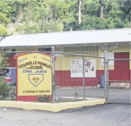  ?? (Photos: Horace Hines) ?? Granville Primary School in Trelawny where Makeda was a student.