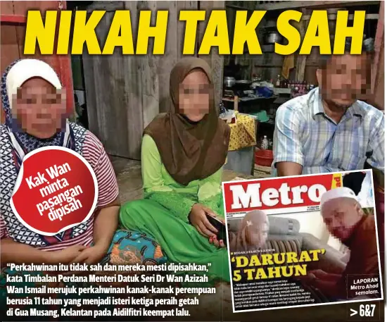  ??  ?? LAPORAN Metro Ahad
semalam.