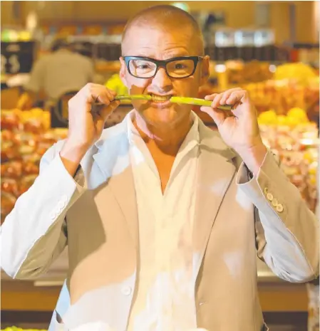  ??  ?? British chef Heston Blumenthal does a family shop at Coles supermarke­t, and his docket (left). Picture: Bob Barker