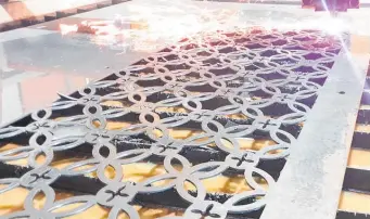  ??  ?? Pictured from the top: SNT’s CNC Plasma steel cutting service can create oneoff pieces; These decorative steel screens at Mt Vernon deliver both form and function; Announce your home or business in style.
With steel as your canvas,