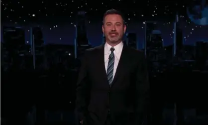  ??  ?? Jimmy Kimmel on the Ever Given, which blocked the Suez Canal for nearly a week: “I have to say, after all the fighting and the tooth gnashing over the past few years, it was nice to see the whole world come together to make fun of aboat.” Photograph: Youtube