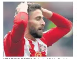  ??  ?? HEADING DOWN: Dejected Fabio Borini