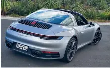  ??  ?? Is the Targa the best looking 911? The brilliantl­y retro rear view makes a strong argument for a ‘‘yes’’ on that.