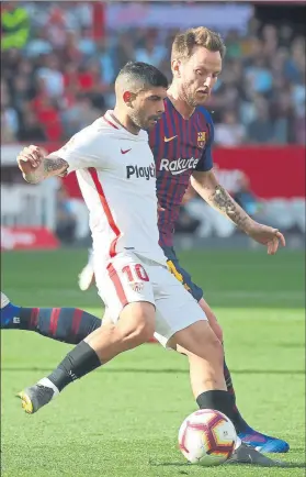  ?? FOTO: PEP MORATA ?? Rakitic ya declaró a MD que estaría encantado de acabar su carrera en Sevilla