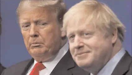  ?? -AFP ?? British Prime Minister Boris Johnson, right, can expect a call from US President Donald Trump if Huawei gets the all clear to work on the UK's 5G network.