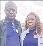  ?? Mengameli Mabuza) ?? New Tambankulu Callies CoDirector Armaud Oyiba (L) with his wife Ngouoni Sandra during Saturday’s unveiling at Prince of Wales Sports Ground.