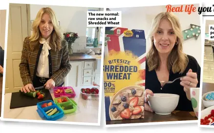  ?? ?? The new normal: raw snacks and Shredded Wheat