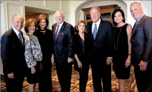  ??  ?? Mack and Donna McLarty, Gene and Jerry Jones of Dallas, Mary Lynn and Sheffield Nelson and Karen and Stephen Jones, also of Dallas