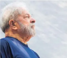  ?? AP ?? El expresiden­te Luiz Inacio Lula da Silva en abril pasado, cuando aún era incierto si podría o no presentars­e como candidato.