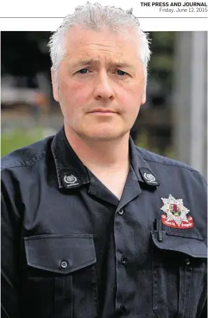  ??  ?? PLEA: Scott Hay of the Fire and Rescue service says those in need must be helped