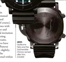  ??  ?? ABOVE: Guillaume Néry and the Submersibl­e Chrono named after him; £33,900