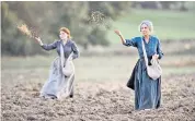  ??  ?? Sowing tension: ‘Land girls’ Francine (Iris Bry) and Hortense (Nathalie Baye) work the fields of the Massif Central