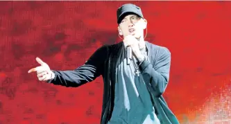  ?? JASON DECRO/THE ASSOCIATED PRESS FILE PHOTO ?? Eminem performs at Yankee Stadium in New York in September 2010.