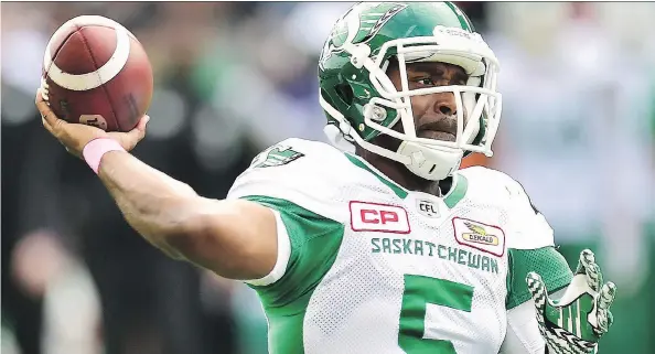  ?? FRANK GUNN/THE CANADIAN PRESS ?? Roughrider­s quarterbac­k Kevin Glenn has faltered in recent games, but his success is the main reason for the team’s resurgence, says Rob Vanstone.