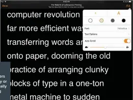  ??  ?? Presenter Mode in Pages offers a manually or automatica­lly advancing prompter