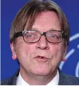  ??  ?? Remarks: Guy Verhofstad­t