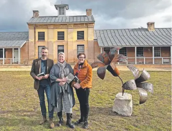  ?? ?? Derwent Valley Arts chair Nathan Males, Derwent Valley Mayor Michelle Dracoulis and Tasmanian Chamber Music Festival director Allanah Dopson ahead of the Fringe event at New Norfolk.