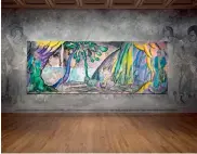  ??  ?? ‘The Caged Bird’s Song’, 2014–2017, by Chris Ofili