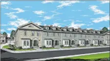  ?? COURTESY OF HERITAGE PROPERTIES ?? Nine townhouses on the corner of Hope and Methodist streets in Niantic are under constructi­on and expected to be built by next summer.