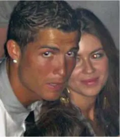  ??  ?? Accused: Ronaldo and Kathryn Mayorga on the night of the alleged attack in Las Vegas in June 2009