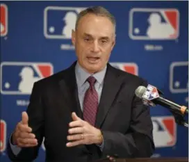  ?? MARK J. TERRILL — THE ASSOCIATED PRESS ?? Rob Manfred has been Major League Baseball commission­er since 2015.