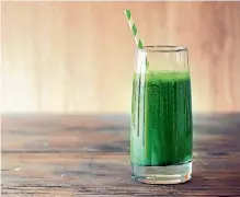  ?? 123RF ?? Adding some green veges to a smoothie can be an easy way to amp up your intake of dietary minerals if you have a nut allergy.