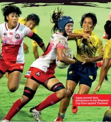 ??  ?? Japan proved their dominance in the Women’s Cup final against Thailand