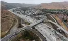  ?? Angeles Times/Rex/Shuttersto­ck ?? aerial view of traffic on the 91 Freeway and the Green River Road overpass in California. Photograph: Allen J Schaben/Los