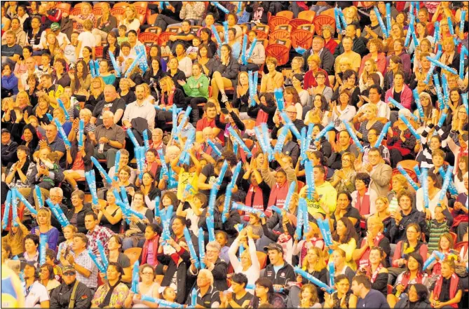  ?? Photo / NZME ?? The crowds for ANZ Premiershi­p netball have dropped away from the days when fans were shoulder-to-shoulder.