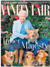  ??  ?? A 2016 cover of Vanity Fair magazine shows Queen Elizabeth II and four of her beloved corgis in a photo by Annie Leibovitz. The queen’s last corgi, Willow, died Sunday.