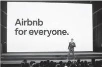  ?? ERIC RISBERG AP ?? Airbnb began listings in China in 2016, but they have still accounted for only about 1 percent of company revenue.