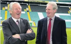  ??  ?? OLD PALS Billy McNeill and Alex Gordon share a joke at a book launch