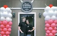  ?? Krum's Creamery ?? Steve and Alexia Krum on the grand opening day of their shop, Krum's Creamery, in Elizabeth Township in March.