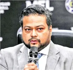  ?? - Bernama photo ?? Malaysian Football League CEO Kevin Ramalingam says there are many potential sponsors for M-League.