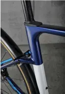  ??  ?? Below Dropped seatstays offer greater compliance and tyre clearance Bottom The headset collar is splayed out enough to be a headset ruff