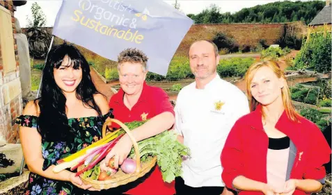  ??  ?? Keeping it fresh ( from left) Melissa Hemsley, Chris Jones, Chef Tom Scoble and Meg Sharp launch Scottish Organic and Sustainabl­e