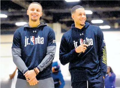  ?? Photo / Getty Images ?? Steph (left) and Seth Curry today become the first brothers to oppose each other in a conference final.