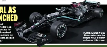  ??  ?? RACE MESSAGE: Mercedes are to adopt new colour scheme this year