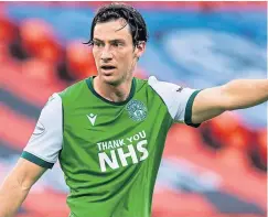  ??  ?? Hibs midfield star Joe Newell