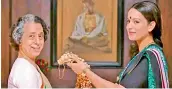 ??  ?? Flora Jacob as Indira Gandhi in the movie Thalaivi starring Kangana Ranaut
