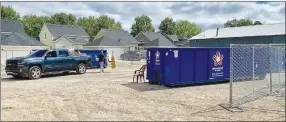  ?? Submitted Photo ?? Dumpsters are placed on the old bus barn property at 406 Charlotte St. S.E. during Gravette’s citywide cleanups. Dumpsters will be available from 7:30 a.m. to 3:30 p.m. Monday through Friday and 8 a.m. to 11 a.m. on Saturday, or until full, during the upcoming fall cleanup scheduled for Monday, Sept. 26, through Saturday, Oct. 1.