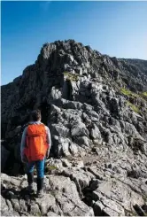  ??  ?? Scramble number two: considerin­g the upper rdtssf reaches of Bristly Ridge and Glyder Fach.